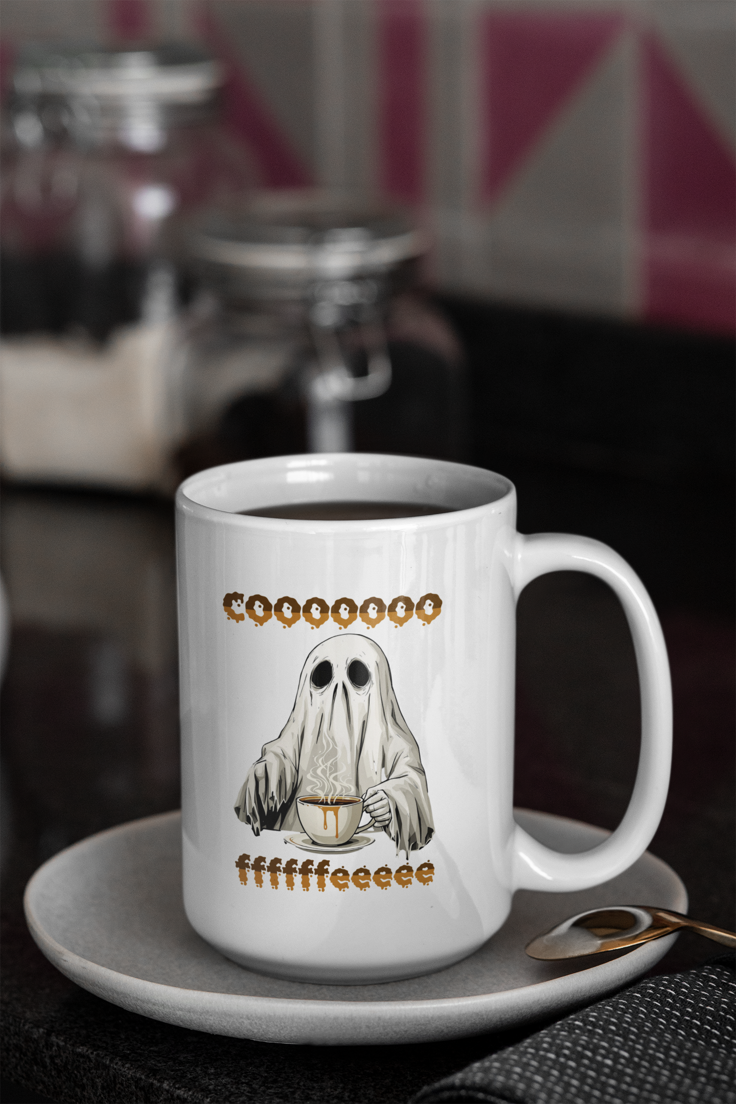 Coffee Ghost Mug, (11oz, 15oz)
