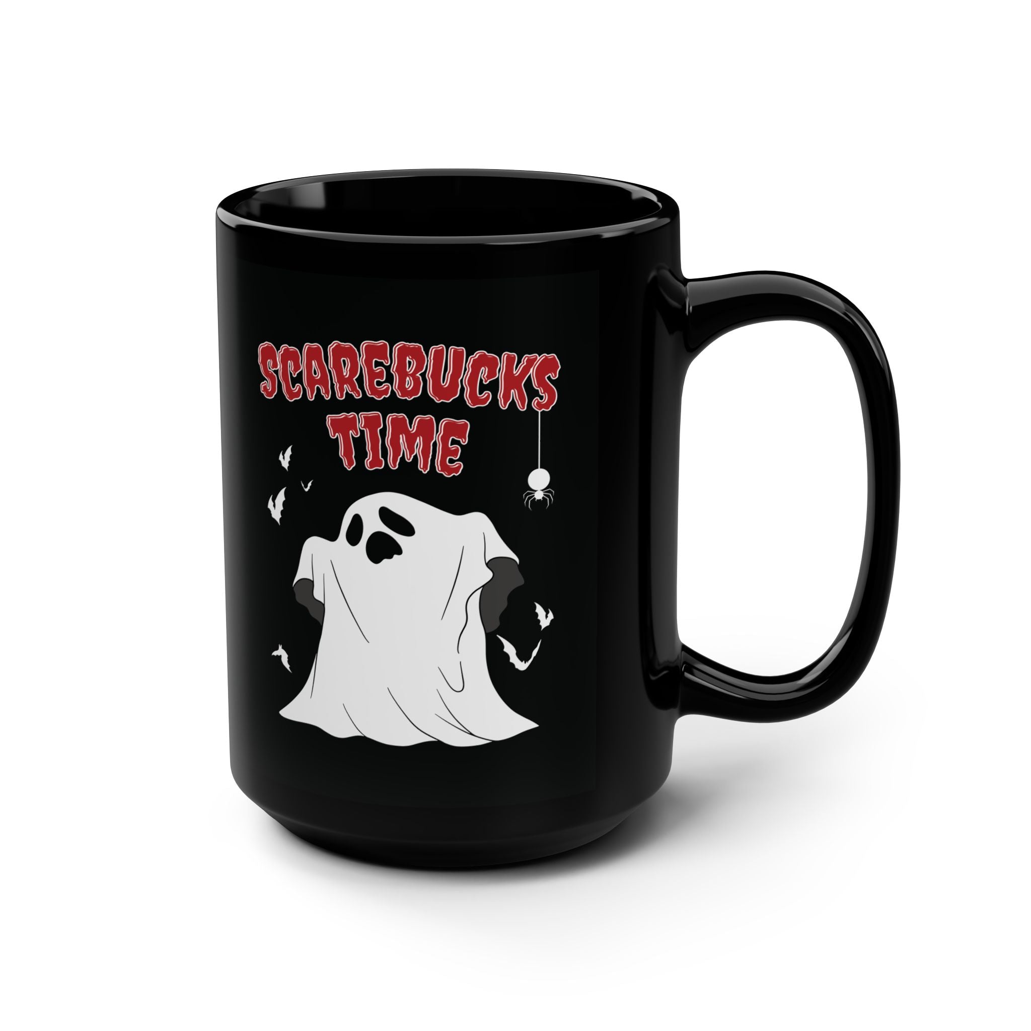 Ghost Black Mug, 15oz