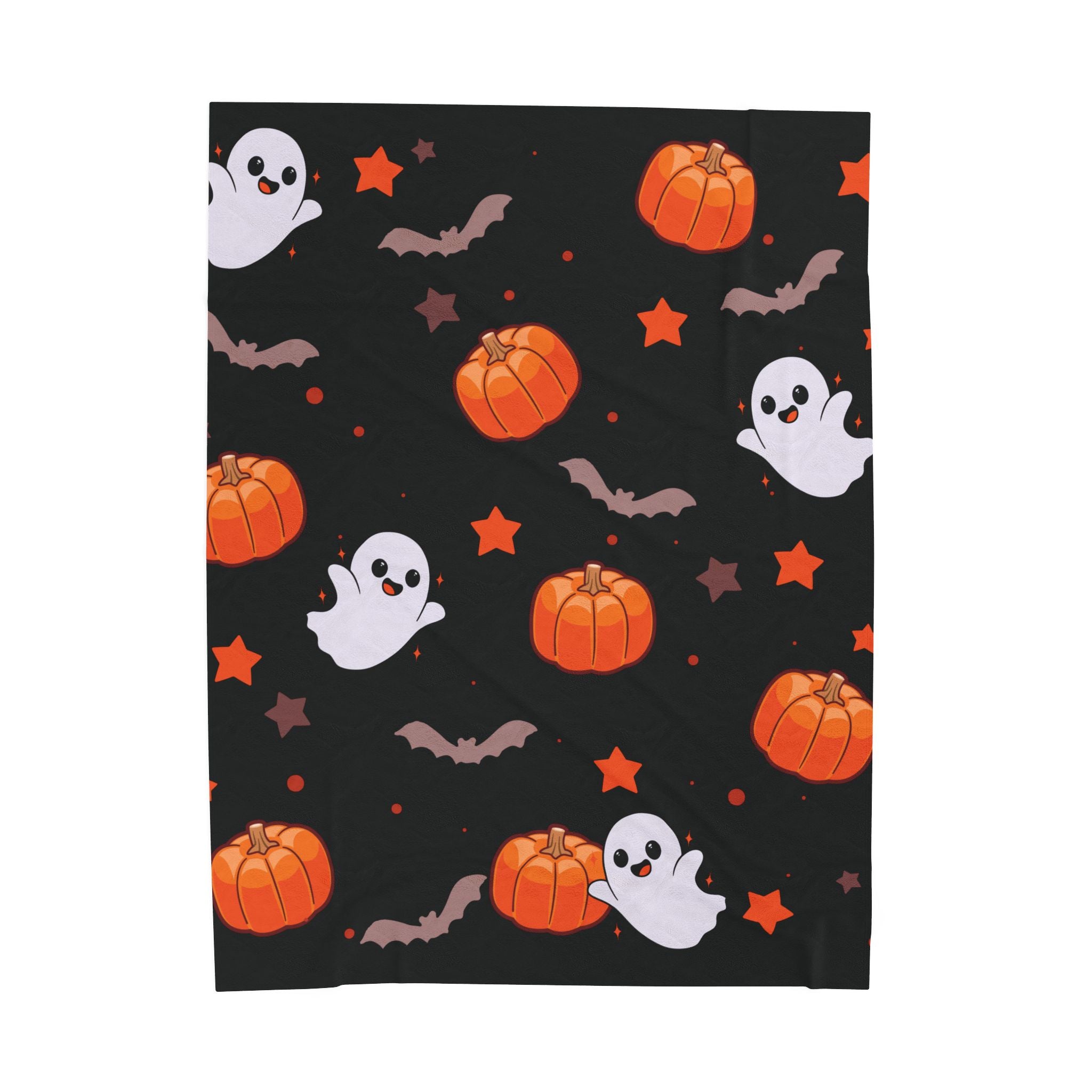 Ghost Pumpkin Black Blanket
